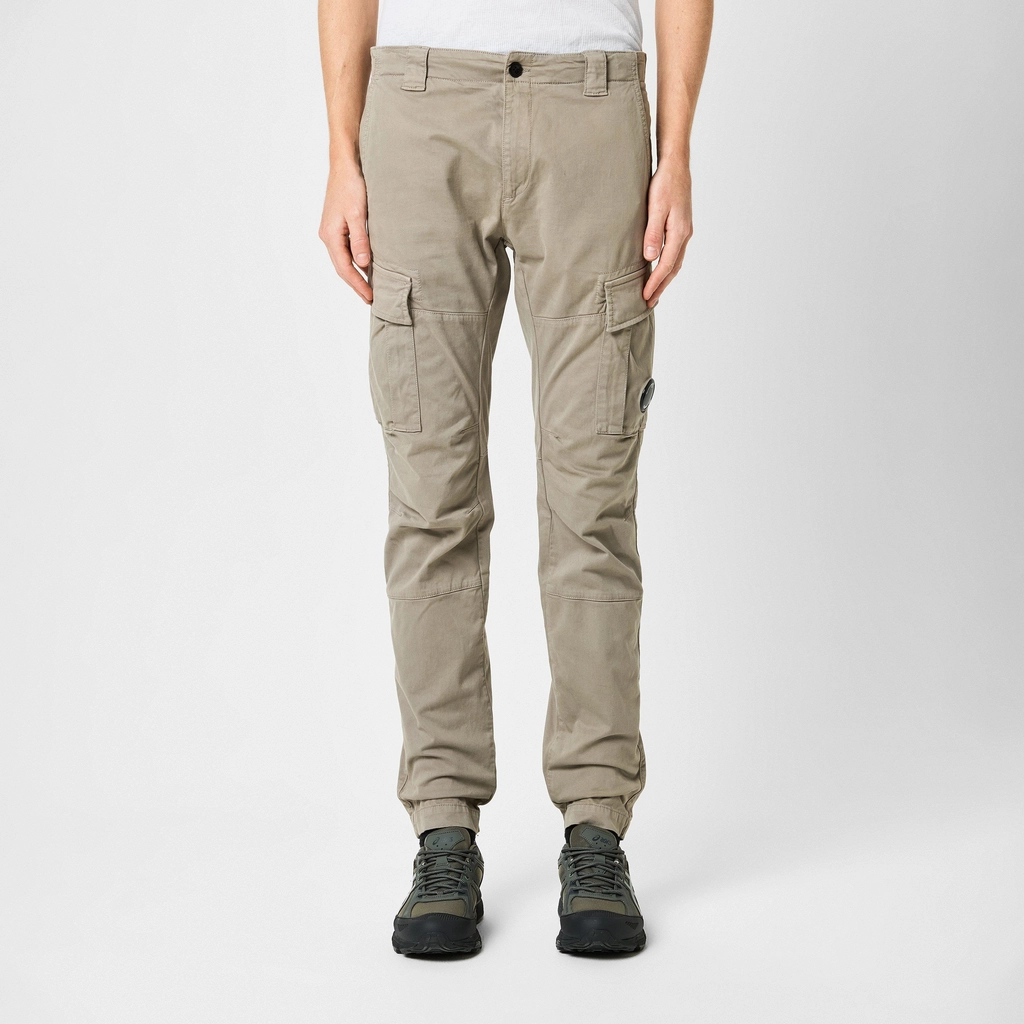 CP Company Sateen Ergonomic Lens Cargo Pants - Vint Khaki 327